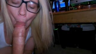 Hot Blonde Nerd Takes Big Dick Cum And Squirts POV Part2